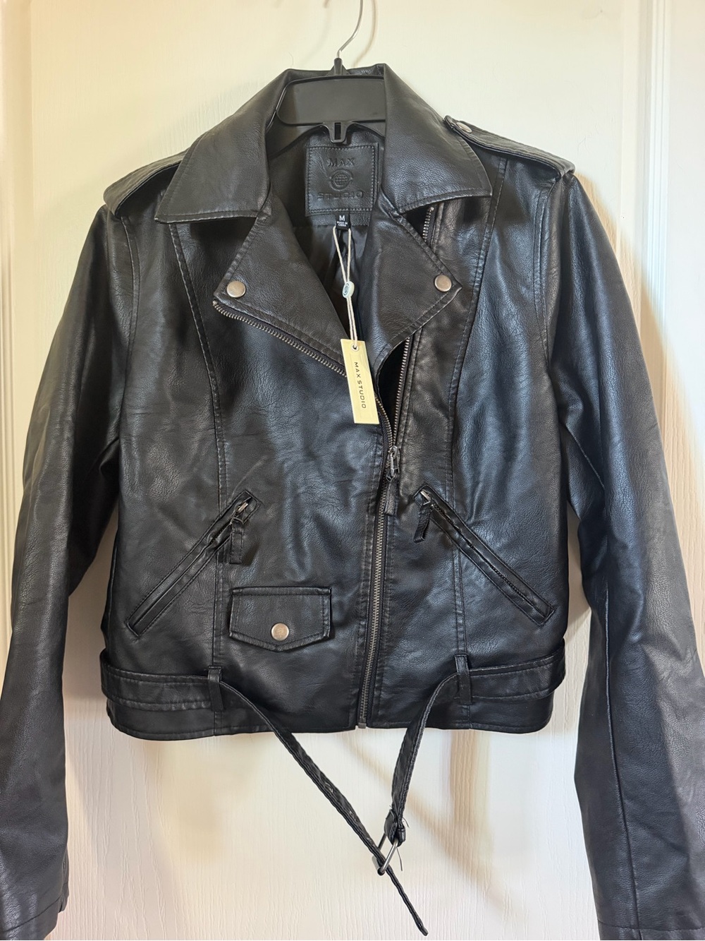 NWT Max Studio Non Leather Moto/Biker Jacket - Sz M